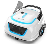 WYBOT A1 Robot Piscine sans Fil pour Piscine Hors Sol Jusqu'à 100m², 4 Cycles de Nettoyage, 120 Minutes d'Aspiration Puissante Robot, Double Filtration Aspirateur Robot Piscine,Bleu Blanc