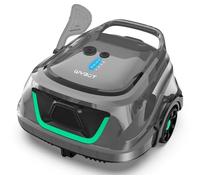 WYBOT A1 Robot Piscine sans Fil pour Piscine Hors Sol Jusqu'à 100m², 4 Cycles de Nettoyage, 120 Minutes d'Aspiration Puissante Robot, Double Filtration Aspirateur Robot Piscine, Gris-Vert Foncé