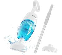 WYBOT Aspirateur de piscine sans fil avec manche télescopique, nettoyeur de piscine rechargeable portable pour un nettoyage en profondeur avec autonomie de 60 minutes, aspiration puissante, idéal pour