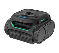 WYBOT C2 Aspirateur robot de piscine sans fil, nettoyage des parois et de la ligne de flottaison, double filtration, pour piscines creusées jusqu'à 1614 pi², noir et vert