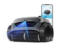WYBOT C2 Vision AI caméra Robot Piscine sans Fil avec Batterie, Robot de Piscine Sol et Mur, Filtration à Deux Couches, Aspiration puissante, pour piscines enterrées jusqu'à 180㎡(Gris-Vert)