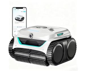 WYBOT C2 Vision Robot Piscine avec caméra AI et Batterie de 180min, 200m² | Aspirateur Piscine sans Fil, Double Filtre, 8 Modes, Nettoyage Fond/Parois/Ligne d'Eau,(Nouveau Modèle)Blanc