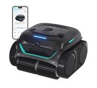 WYBOT (Nouveau Modèle) Robot Piscine sans Fil C2 Vision-A avec caméra IA, Filtration Ultra-Fine, Forte Aspiration, Nettoyage Fond/parois & Ligne d’Eau, Navigation Intelligente - NoirVertProfond