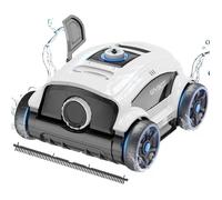 WYBOT Pool Robot for 130 Minutes of Use, Powerful Pool Vacuum Cleaner, Double Motor, Fast Water Drain, Vacuum Cleaner for AboveOutd