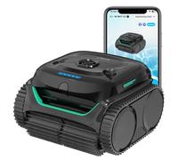 Wybot Robot piscine sans fil C2 - Double filtre, nettoie parois & ligne de flottaison - Noir/Vert