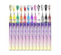 WYBZDA 0,5mm Stylo Nail Art Pointe Fine Diy Gribouillis Stylo Vernis à Ongles Preuve De L'eau Séchage Rapide Nail Art Marker Pour Fleurs Dessins Animés Style Y2k Fêtes