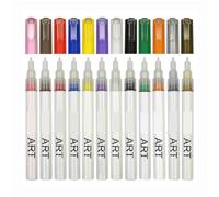 WYBZDA À Base D'eau Stylo Nail Art Diy Séchage Rapide Stylo Vernis à Ongles Pour Traitement Anti-Bavures Pointillé Lignes Techniques Pour Professionnels Salons(12 colours)
