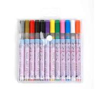 WYBZDA Débutants Gel Stylo Nail Art Pointe Fine Lignes Diy Peinture 12 Couleurs Stylo Vernis à Ongles Séchage Rapide Nail Art Marker Pour Dessins Animés