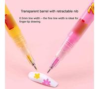 WYBZDA Filles Stylo Nail Art Séchage Rapide Stylo Vernis à Ongles Pointe Fine Pour Lignes Pointillé Nail Art Marker Preuve De L'eau Longue Tenue Pour Débutants Mariages(12-colour A)