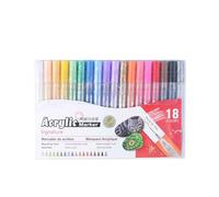 WYBZDA Jours Stylo Nail Art Pour Peindre Les Ongles 1mm Tracé Stylo Vernis à Ongles Séchage Rapide Nail Art Marker Décoration Longue Tenue(18 colours)