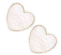 WYBZDA Palette De Manucure Portable Réglable Réutilisable Résine Plaque De Mélange De Couleurs Peinture Palette De Mélange De Vernis à Ongles Pour Ombré Mélange(White - Heart - 2 pcs)