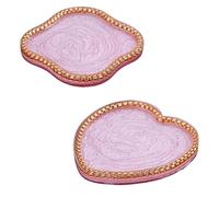 WYBZDA Résine Plaque De Mélange De Couleurs Débutants Bord Doré Palette De Mélange De Vernis à Ongles Pour Lignes Estompage Palette De Manucure Sous-Verres(J)