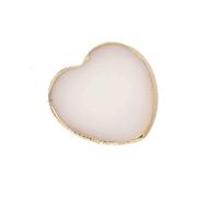 WYBZDA Résine Plaque De Mélange De Couleurs Décoration Avec Pinceau Palette De Mélange De Vernis à Ongles Bordure Dorée Ne Tache Pas Palette De Manucure Pour Mariage(Off-white)