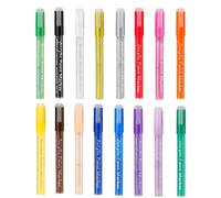 WYBZDA Séchage Rapide Stylo Vernis à Ongles Preuve De L'eau 2 Pièces Stylo Nail Art Pour Peindre Les Ongles Tracés Points Nail Art Marker Pour Professionnels(Set)