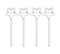 WYBZDA Verre Globes D'arrosage Dessins Animés Décoratif Automatique Piquets Auto-Arrosant à Libération Lente Arrosage Automatique pour Plantes pour Terrasses Bureau(Five-Pointed star-4pc s)