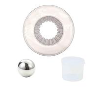 WYBZDA Verre Infusé Boule Congelée Expresso PP Support Boule De Refroidissement Du Café Robuste Réutilisable Glaçons Métalliques Pour Thé Au Lait Whisky Fêtes Outil(Blanc)