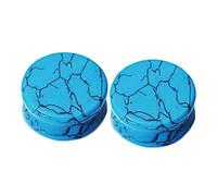 Wycian 2PCS 16mm Tunnels Oreille, Tunnels Oreille Set Turquoise Pierre Piercing Oreille Tunnel 5/8''