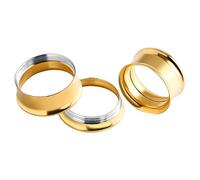 Wycian 2PCS Ecarteur Oreilles 28mm, Acier Chirurgical Tunnels Oreille Or Hoop Piercing Oreille Tunnel 1 1/8''