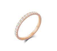 Wycian Acier Inoxydable Bagueiginale Femme avec Zircone Cubique, Éternité 2 mm Anneaux With Taille 57