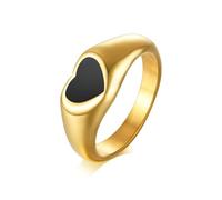 Wycian Alliance Fiancaille Femme, Bague Doré Titane Taille 56.5 7.7mm Goutte à Goutte en Caoutchouc en Forme de Cœur Gravure pour Nouvel An