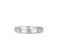 Wycian Alliance Gravure Personnalise Bague en Argent 925 2mm Zircone Cubique Micro-Pavé Simple Taille pour Dames Classique