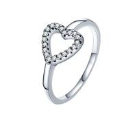 Wycian Alliance Taille 50 Bague de Fiancaille Or Blanc 9K Au375 de Forme Ronde Moissanite pour Mère Épouse