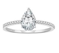Wycian Alliances Bagues, Argent Sterling 925 Bague Alliance Femme Éternité en Argent avec Pas de Pierre Précieuse Taille 62, No Gemstone