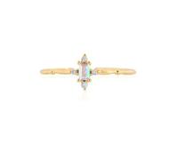 Wycian Anneau Bague Femme Or Bague Or 14 Carats Femme 14K Au585 3X7mm Forme Rectangulaire Violet Améthyste Taille pour Épouse Épouse