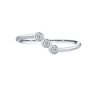 Wycian Anneau Mariage Deco Bague Cercle en Argent Blanc Or Blanc 9K Au375 2X2mm de Forme Ronde Moissanite Taille 55 pour Épouse Tante