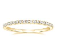 Wycian Argent Sterling 925 Bagues Fantaisie Femme avec Pas de Pierre Précieuse, Éternité Mince Bagues Fiancailles Or Taille 56, No Gemstone
