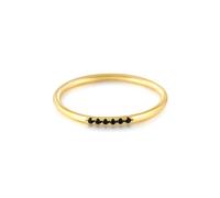 Wycian Bague 60 Bague Mariage Diamant Or Jaune 9K Au375 de Forme Ronde Noir Diamant pour Mesdames Mère