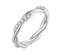 Wycian Bague Anneau Femme Bague Argent Femme 925 Zircone Cubique Infini avec Zircone Cubique Taille pour Sœur