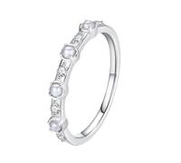 Wycian Bague de Fiancaille pour Femme Bague de Fiançailles Argent Femme Or Blanc 14K Au585 de Forme Ronde Moissanite Taille 61.5 pour Épouse Mère