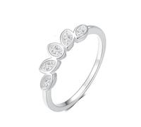 Wycian Bague de Fiancaille pour Femme Bague Fiançailles et Mariage Femme Argent Or Blanc 14K Au585 de Forme Ronde Moissanite Taille 56.5 pour Épouse Mère