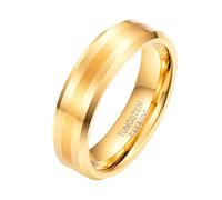 Wycian Bague de Fiançailles, Bague Fiancaille Or Femme Tungstène Taille 51.5 Poli Mat Brossé 6mm Personnalisable pour Céramique