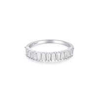 Wycian Bague de Fiançailles Femme Alliance Mariage Argent 925 1.8mm Zircone Cubique Réglage du Canal Taille pour Dames Moderne