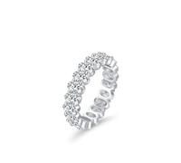 Wycian Bague Graver Anneau 925 5mm Zircone Cubique Réglage du Canal Taille pour Sœur Mode
