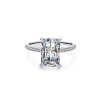 Wycian Bague Graver Femme Bague en Argent Femme 925 1.5mm Zircone Cubique L'Éternité avec Solitaire Taille pour Sœur Moderne