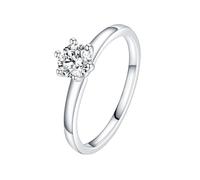 Wycian Bague Graver Personnalisé Couple Anneau Argent Or Blanc 14K Au585 5X5mm de Forme Ronde Blanc Moissanite Taille pour Lesbienne Épouse