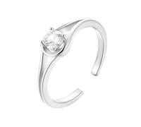Wycian Bague Graver Personnalisé Couple Bague en Argent Gravé Blanc Or Blanc 9K Au375 6X6mm de Forme Ronde Moissanite Taille 56.5 pour Lesbienne Mère