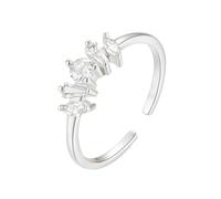 Wycian Bague Graver Personnalisé Couple Bague Fille Ado Argent Blanc Or Blanc 9K Au375 3.5X3.5mm de Forme Ronde Moissanite Taille 56.5 pour Tante Tante