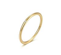 Wycian Bague pour Son Copain Bague Fiançailles en Or Femme 14K Au585 de Forme Ronde Blanc Moissanite Taille pour Tante Sœur
