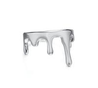 Wycian Bagues Metal, Bague Fiançailles Femme Argent Titane Taille 51.5 Gouttelettes D'Eau Qui Coulent Gravure pour Fête Des Pères
