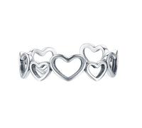 Wycian Chevaliere Gravée Bagues Argentées Or Blanc 9K Au375 Taille 51.5 pour Sœur Sœur Cadeau