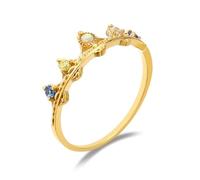 Wycian Cubic-Zirconiabague Bleu Clair, Bague Fiançailles Femme Moissanite Taille Forme Marquise Opale avec Multicolore Zircone Cubique pour Mariage
