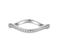 Wycian Engagement Ring Woman Lot de Bague en Argent Blanc Or Blanc 9K Au375 de Forme Ronde Moissanite Taille 61.5 pour Sœur Sœur