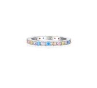 Wycian Lot de Bague en Argent Bague Pouce Pierre Or Blanc 14K Au585 2.1mm de Forme Ronde Taille 50 pour Tante Mesdames