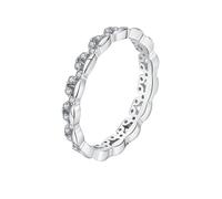 Wycian Lot de Bague en Argent Bague Simple Taille 60 Or Blanc 9K Au375 de Forme Ronde Blanc Moissanite pour Épouse Tante