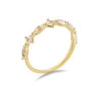 Wycian Lot de Bagues Bleu Femme, Bague Fiançailles Femme Moissanite Blanc Forme Marquise Cristal pour Fête Des Pères