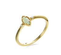 Wycian Lot de Bagues Bleu Femme, Moissanite Bague de Fiançailles 14 Carats Taille Blanc Forme Marquise Opale pour Saint-Valentin